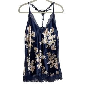 Avidlove Satin Lace Trim Nightgown Floral Sexy Mini Dress Lingerie Womens Large